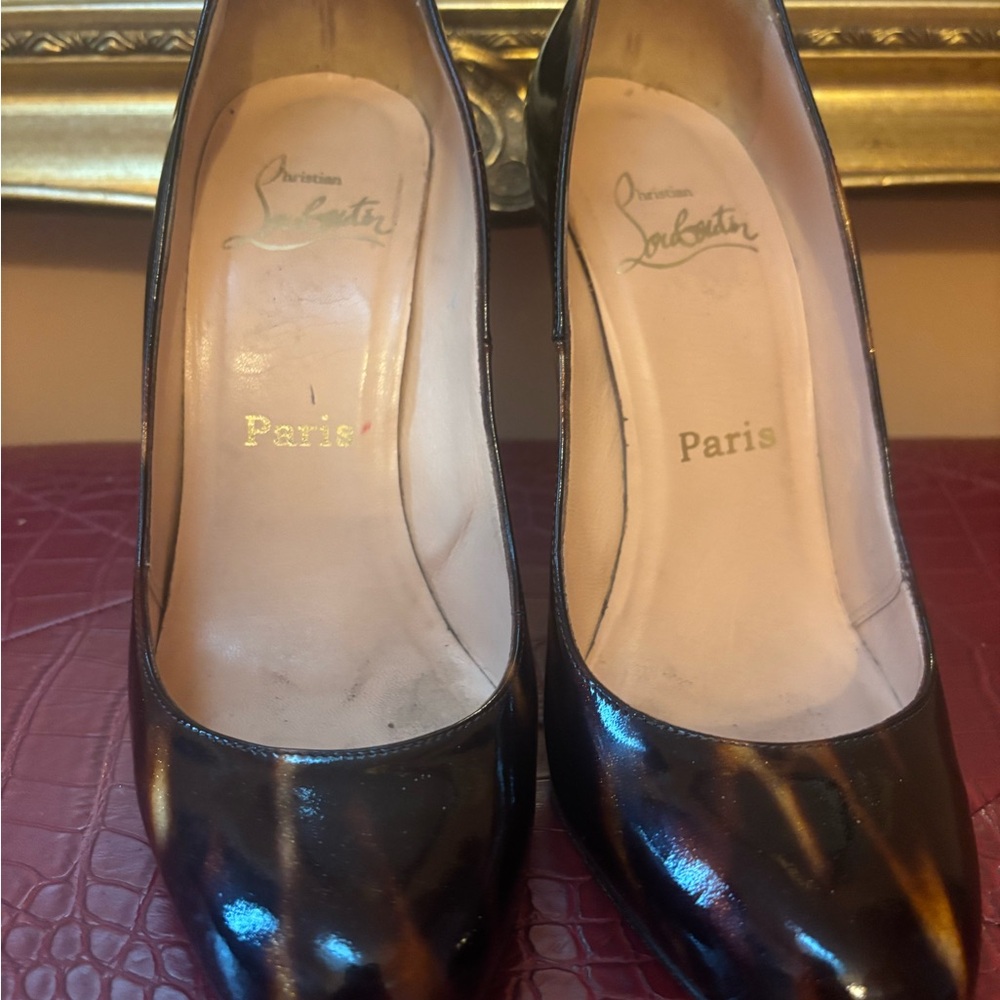 Christian Louboutin Shiny Brown Heels